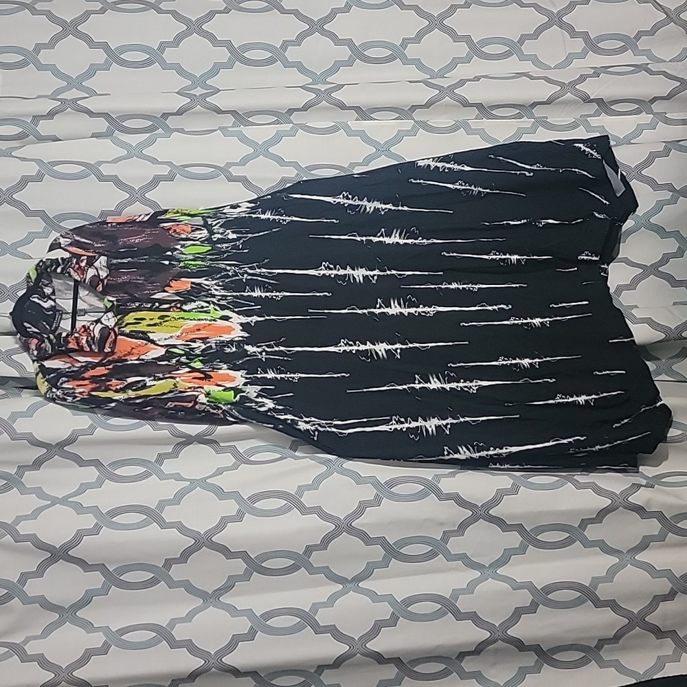 A-line fun multicolored maxi dress size XL and L